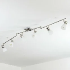 hofstein Plafonnier Villaseca LED Nickel mat, 6 lumières