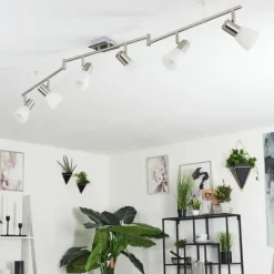 hofstein Plafonnier Villaseca LED Nickel mat, 6 lumières