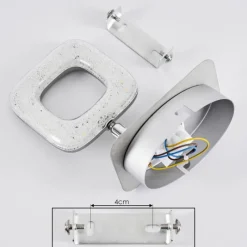 hofstein Plafonnier Villenauxe LED Chrome, Nickel mat, 1 lumière