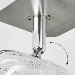 hofstein Plafonnier Villenauxe LED Chrome, Nickel mat, 1 lumière