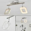 hofstein Plafonnier Villenauxe LED Chrome, Nickel mat, 2 lumières