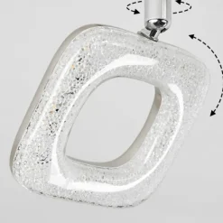 hofstein Plafonnier Villenauxe LED Chrome, Nickel mat, 2 lumières