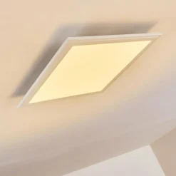 hofstein Plafonnier Voisines LED Blanc, 1 lumière, Télécommandes, Changeur de couleurs