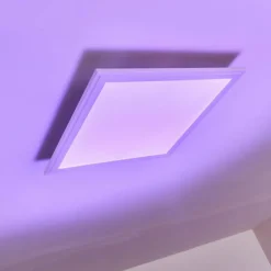 hofstein Plafonnier Voisines LED Blanc, 1 lumière, Télécommandes, Changeur de couleurs