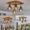 Lampes En Bois-hofstein Plafonnier Vouhet Brun, Couleur bois, Noir, 4 lumières