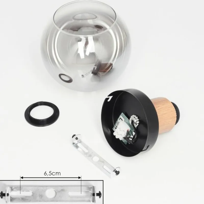 Suspension Verre Fumé-hofstein Plafonnier Vouhet Clair, Fumé, 1 lumière