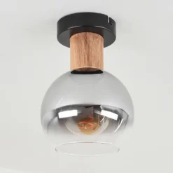 Suspension Verre Fumé-hofstein Plafonnier Vouhet Clair, Fumé, 1 lumière