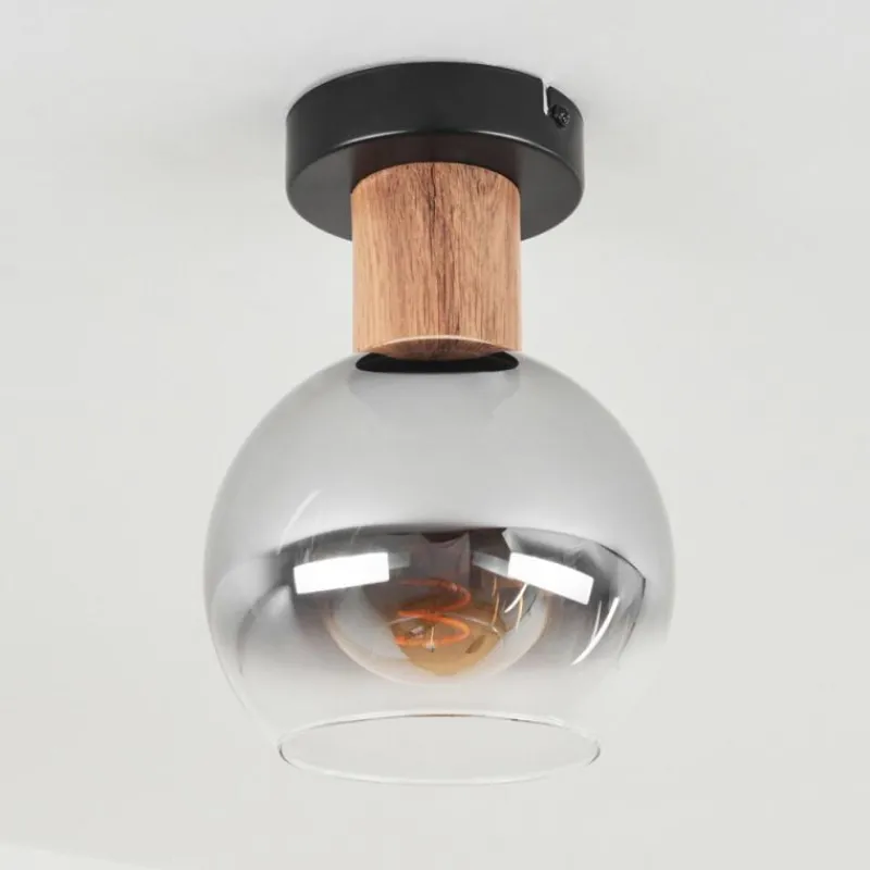 Suspension Verre Fumé-hofstein Plafonnier Vouhet Clair, Fumé, 1 lumière