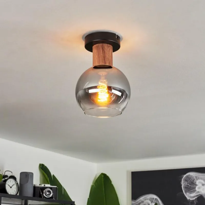 Suspension Verre Fumé-hofstein Plafonnier Vouhet Clair, Fumé, 1 lumière