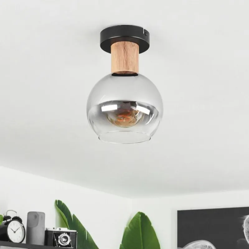 Suspension Verre Fumé-hofstein Plafonnier Vouhet Clair, Fumé, 1 lumière