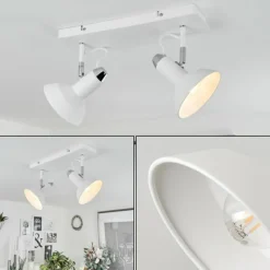 hofstein Plafonnier Vouzy Blanc, 2 lumières