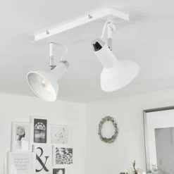 hofstein Plafonnier Vouzy Blanc, 2 lumières