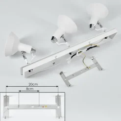 hofstein Plafonnier Vouzy Blanc, 3 lumières