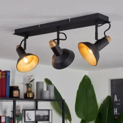 hofstein Plafonnier Vouzy Noir, 3 lumières