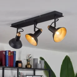 hofstein Plafonnier Vouzy Noir, 3 lumières