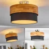 Lampes En Tissu-hofstein Plafonnier Vrolle Bois clair, Nickel mat, 2 lumières
