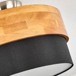 Lampes En Tissu-hofstein Plafonnier Vrolle Bois clair, Nickel mat, 2 lumières