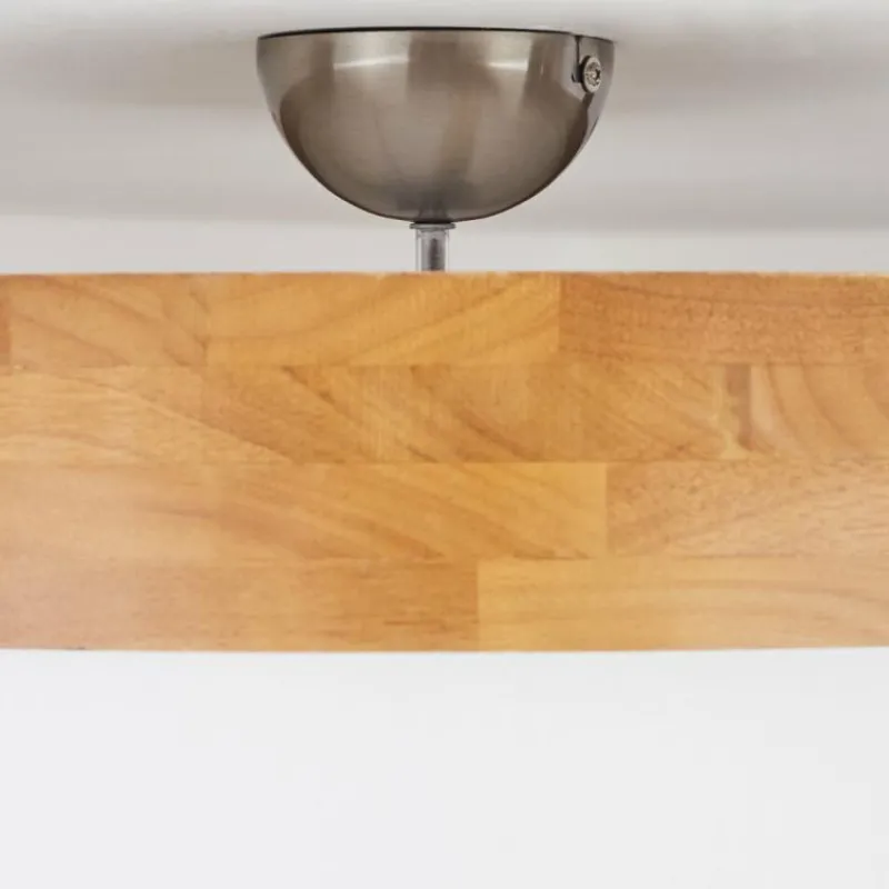 Lampes En Tissu-hofstein Plafonnier Vrolle Bois clair, Nickel mat, 3 lumières