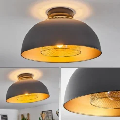 Lampes Dorées-hofstein Plafonnier Wambez Noir, 1 lumière