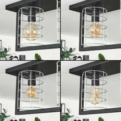 Lampes Industrielles-hofstein Plafonnier Wynyard Noir, 3 lumières