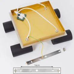 hofstein Plafonnier Zuoz Laiton, Noir, 4 lumières