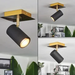 Lampes Dorées-hofstein Plafonnier Zuoz Or, 1 lumière