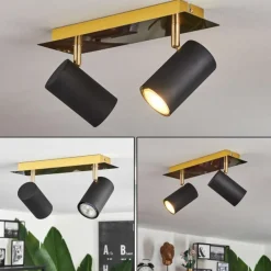 Lampes Dorées-hofstein Plafonnier Zuoz Or, 2 lumières