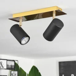 Lampes Dorées-hofstein Plafonnier Zuoz Or, 2 lumières