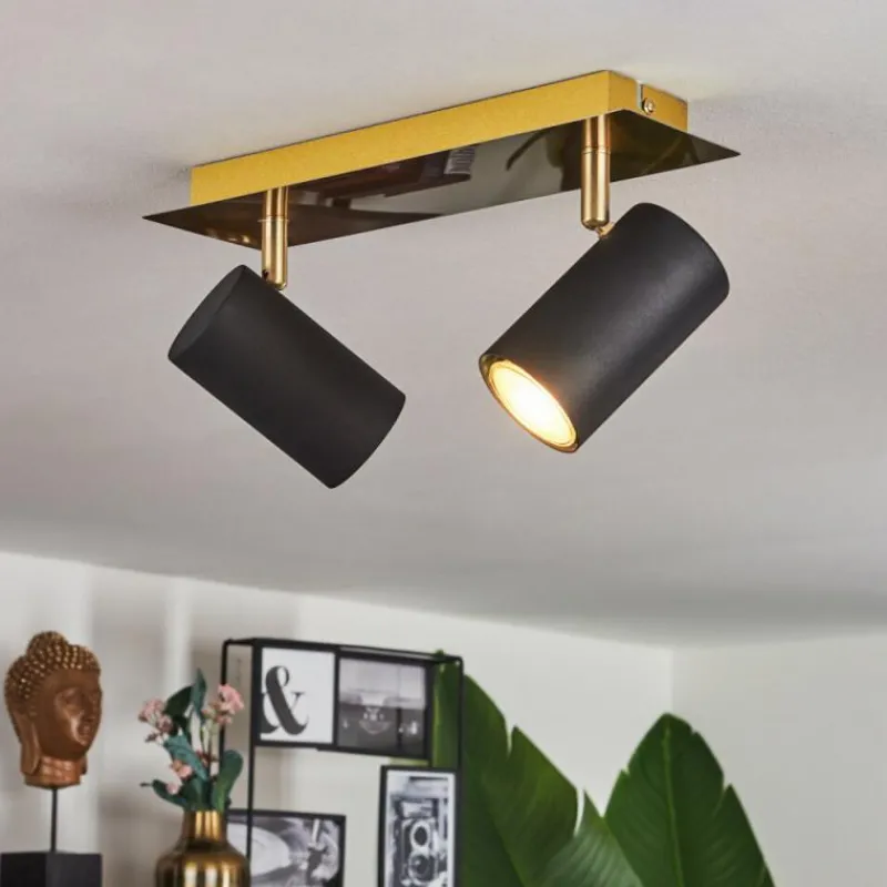 Lampes Dorées-hofstein Plafonnier Zuoz Or, 2 lumières