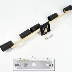 Lampes Art Déco-hofstein Plafonnier Zuoz Or, Noir, 5 lumières