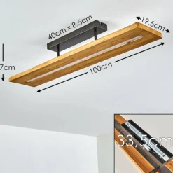 hofstein Plafonnier Adak LED Gris, 1 lumière
