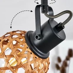 Style Boho-Chic-hofstein Plafonnier Aeschi Noir, 1 lumière