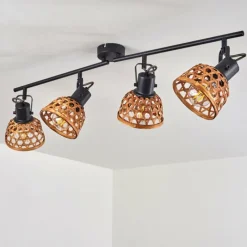 Style Boho-Chic-hofstein Plafonnier Aeschi Noir, 4 lumières