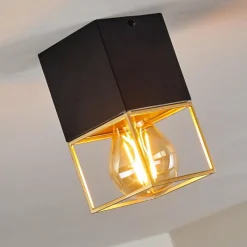 Lampes Vintages & Rétros-hofstein Plafonnier Agawam Noir, 1 lumière