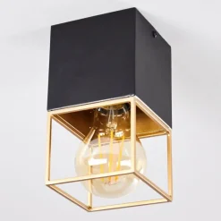 Lampes Vintages & Rétros-hofstein Plafonnier Agawam Noir, 1 lumière