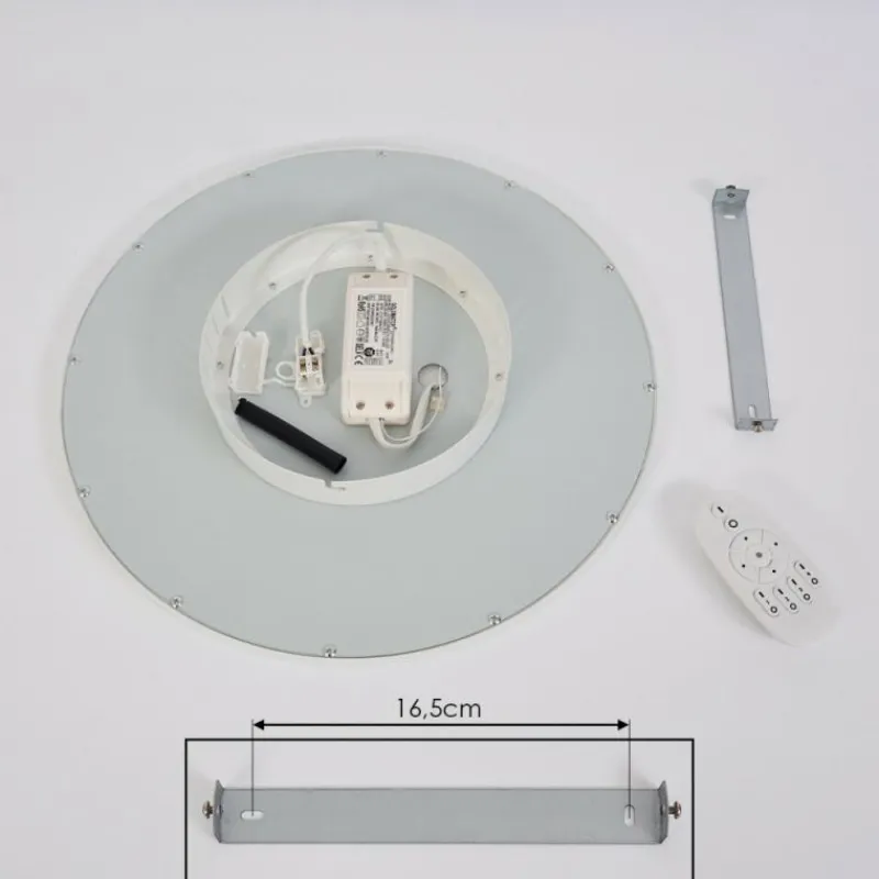 hofstein Plafonnier Ailik LED Blanc, 1 lumière, Télécommandes