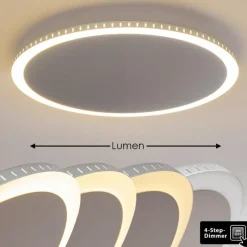 hofstein Plafonnier Aitrach LED Argenté, Blanc, 1 lumière