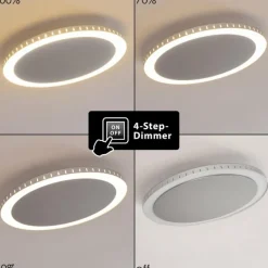 hofstein Plafonnier Aitrach LED Argenté, 1 lumière