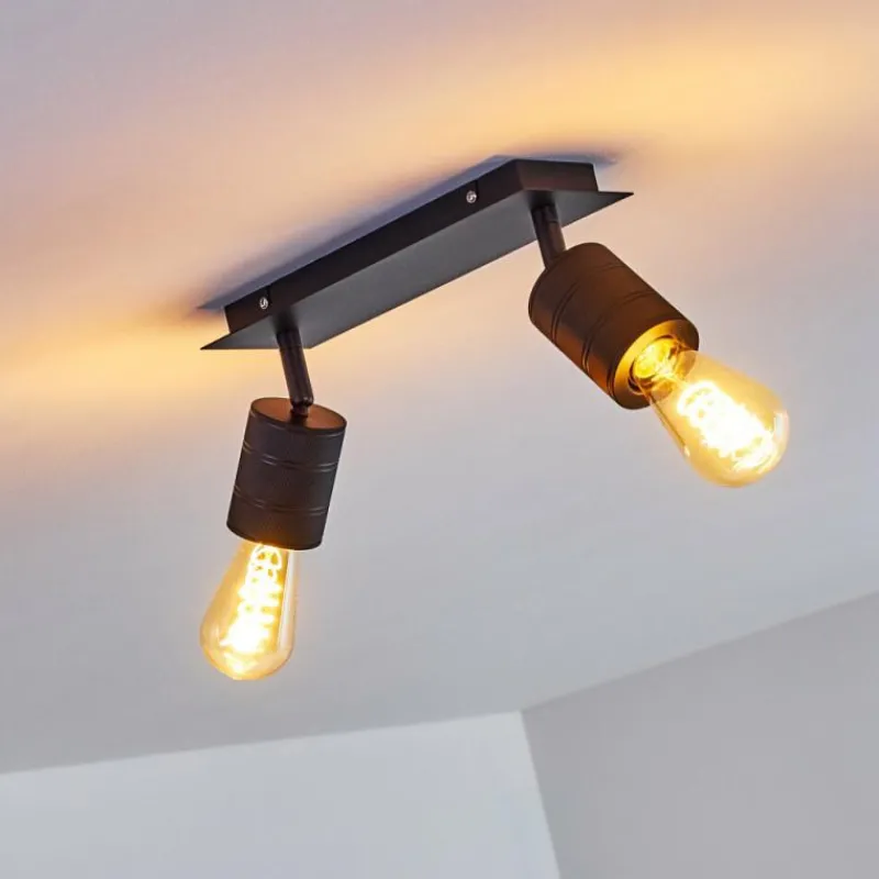 hofstein Plafonnier Ajaccio Noir, 2 lumières