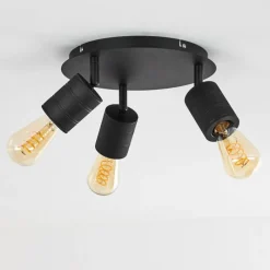 hofstein Plafonnier Ajaccio Noir, 3 lumières