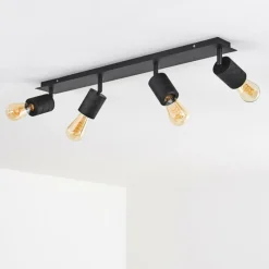 hofstein Plafonnier Ajaccio Noir, 4 lumières* Spots Et Projecteurs