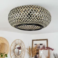 Luminaires Orientaux-hofstein Plafonnier Alavi Noir, 1 lumière