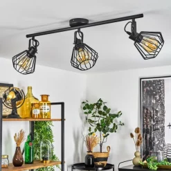 Lampes Industrielles-hofstein Plafonnier Albreda Noir, 3 lumières