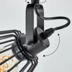 Lampes Industrielles-hofstein Plafonnier Albreda Noir, 1 lumière