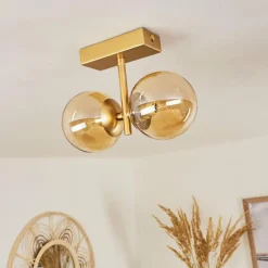 hofstein Plafonnier Alden Laiton, 2 lumières