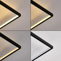 hofstein Plafonnier Alnarp LED Bois clair, Noir, 1 lumière