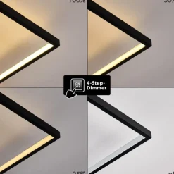 hofstein Plafonnier Alnarp LED Bois clair, Noir, 1 lumière