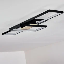 hofstein Plafonnier Alnarp LED Bois clair, Noir, 1 lumière