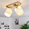 Lampes En Tissu-hofstein Plafonnier Alsen Nickel mat, 2 lumières