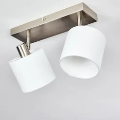 Lampes En Tissu-hofstein Plafonnier Alsen Nickel mat, 2 lumières